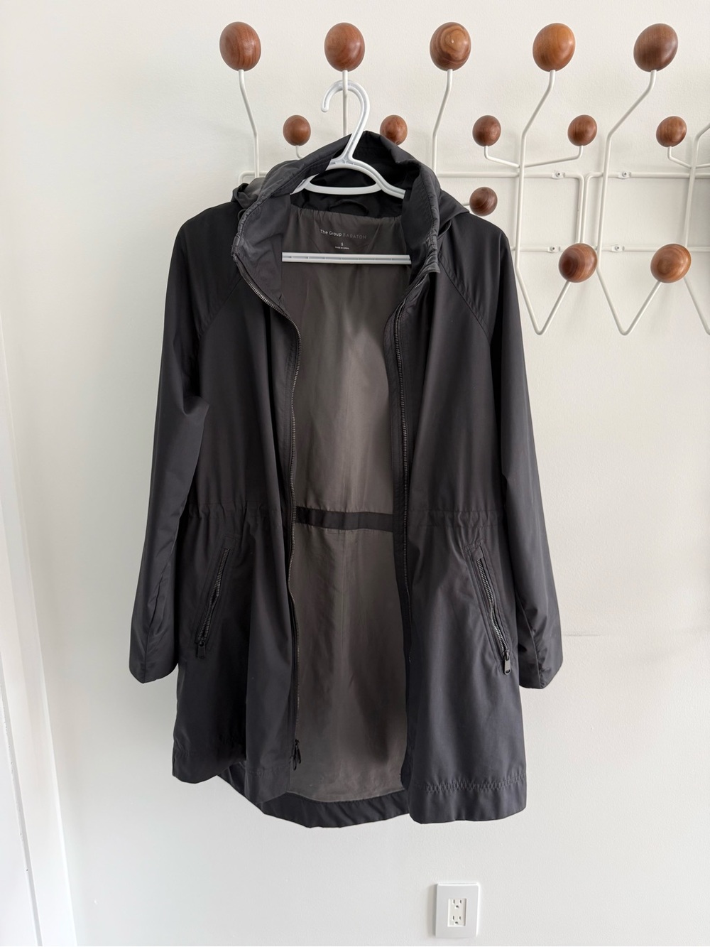 Babaton Black Hooded Trench Coat